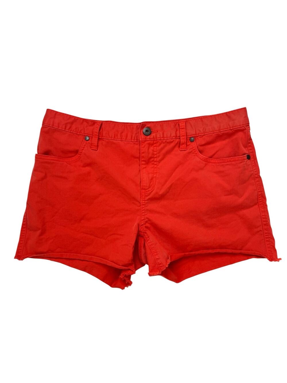 CARVE DESIGNS Coral Pink Oahu Twill Shorts Size 10 Womens Organic Cotton Stretch